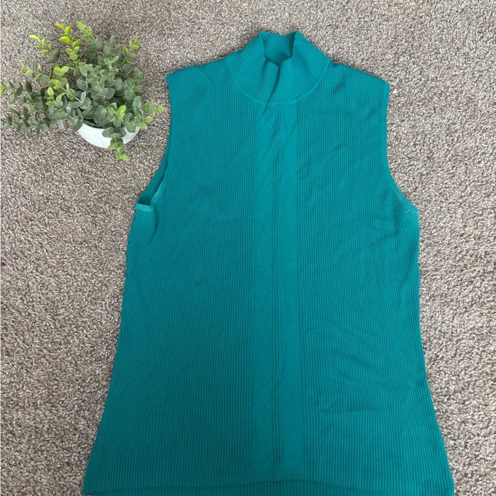 Dress Barn Teal Ribbed Tank Top